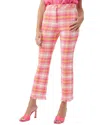 Trina Turk Lulu Linen-blend Fringe Pant In Multi