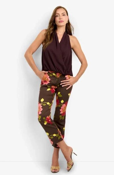 Trina Turk Lulu Sera Pant In Burgundy