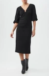 Trina Turk Madeline Textured Midi Dress In Black