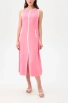 Trina Turk Magnifique Front Slit Midi Dress In Eden Roc Rose