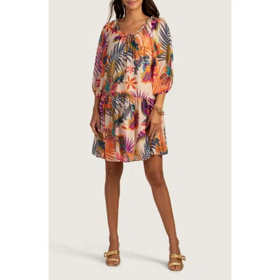 Trina Turk Women's Majorelle Floral Tassel Minidress In Neutral