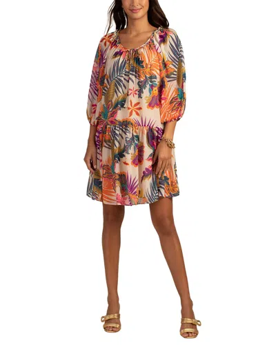 Trina Turk Women's Majorelle Floral Tassel Minidress In Neutral