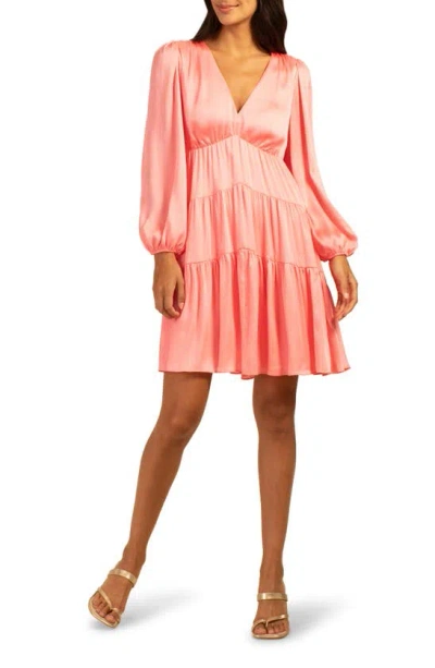 Trina Turk Make Merry Long Sleeve Dress In Pink