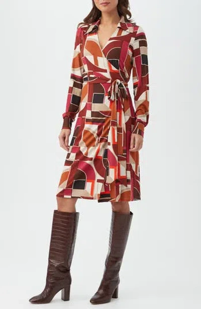 TRINA TURK TRINA TURK MAKEBA LONG SLEEVE WRAP DRESS