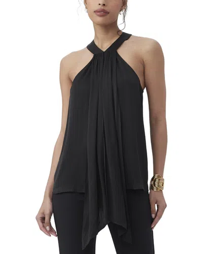 Trina Turk Mallie Silk-blend Top In Black