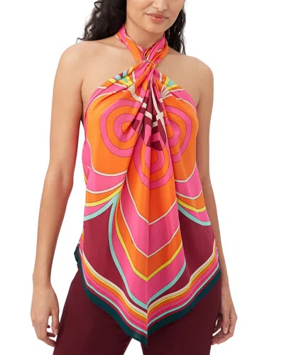 Trina Turk Marine Silk Top In Multi
