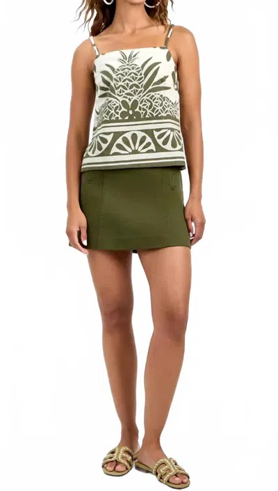 Trina Turk Marita Cami Top In Jungle Green