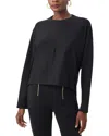 Trina Turk Marsa Long Sleeve Ponte Top In Black