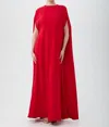 Trina Turk Masquerade Trapeze Cape Gown In Multi