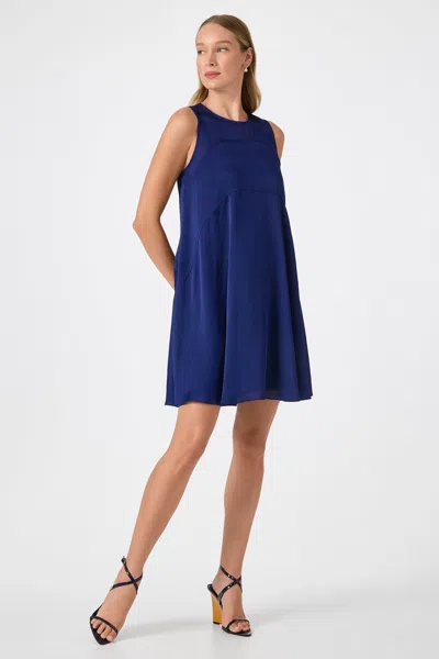 Trina Turk Mauvie Sleeveless Mini Dress In Blue