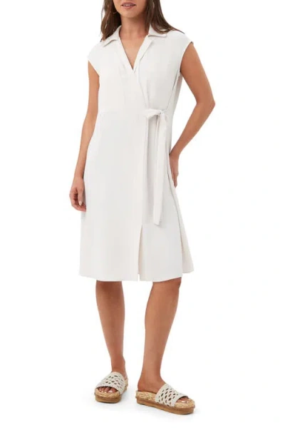 Trina Turk Meron Knee Length Wrap Dress In White