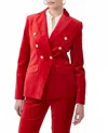 Trina Turk Midlands Jacket In Red Spark In White