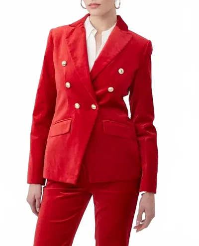 Trina Turk Midlands Jacket In Red Spark In White