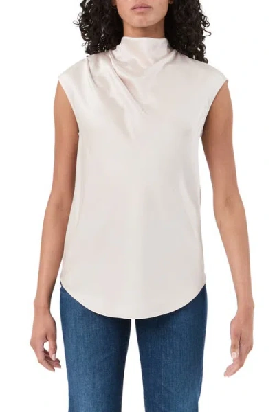 Trina Turk Mikan Satin Cowl Neck Top In Neutral