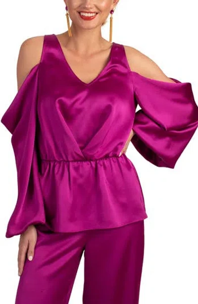Trina Turk Milky Way Top In Festive Fuchsia