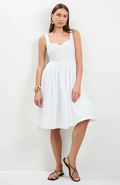 Trina Turk Mirabello Sweetheart Neck Midi Dress In White
