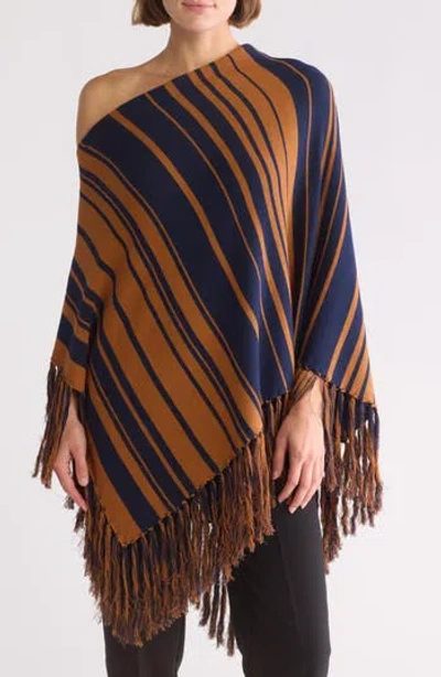 Trina Turk Mirador Stripe Poncho In Broome Street/ink