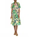 Trina Turk Misola 2 Floral-print Cotton Midi Shirtdress In Multi
