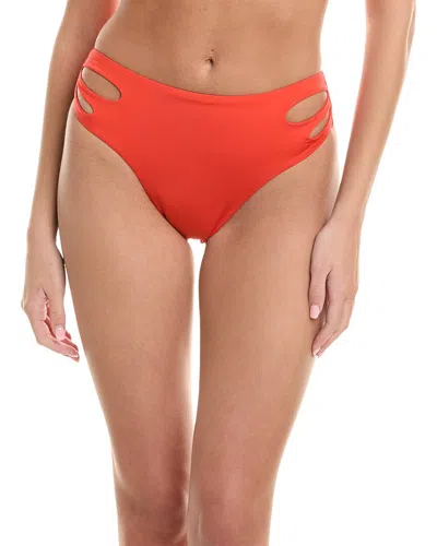 Trina Turk Monaco Cutout Hi-waist Bikini Bottom In Orange