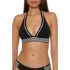 Trina Turk Monaco Halter Swim Top In Black