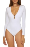 Trina Turk Women's Monaco Paddle One-piece Swimsuit In White