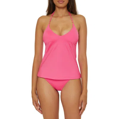 Trina Turk Monaco Ring Tankini Top In Point Pink