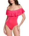 Trina Turk Monaco Ruffle One-piece In Pink