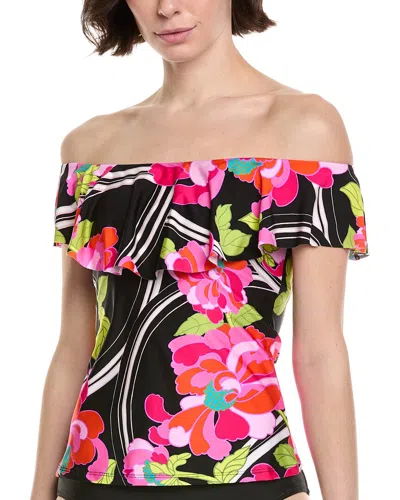 Trina Turk Monaco Ruffle Tankini Top In Multi