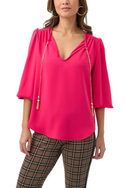 Trina Turk Morabi Chain Link Hardware Top In Pink