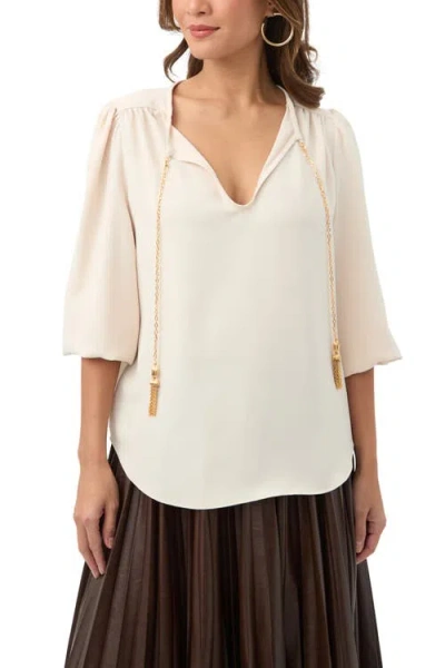 Trina Turk Morabi Chain Link Hardware Top In White