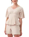 Trina Turk Mylah Top In Flawless Beige