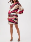 Trina Turk Nallia Abstract-print Shift Dress In Fairy Fuchsia Multi