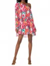 Trina Turk Narbonne One-shoulder Mini Dress In Dramont In Multi