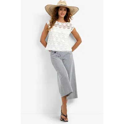 Trina Turk Neptune Lace Top In White