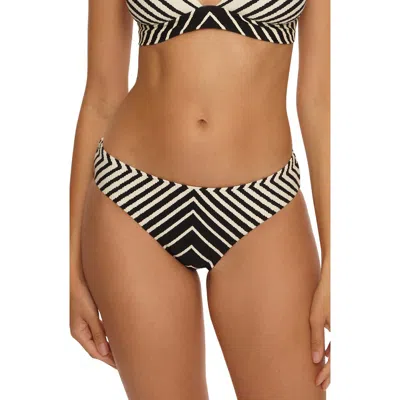 Trina Turk Net Stripe Rib Hipster Bikini Bottoms In Multi