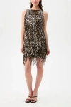 Trina Turk Nini Fringed Sequin Dress In Multi