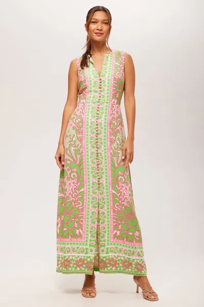 Trina Turk Novak Sleeveless Midi Dress In Multi