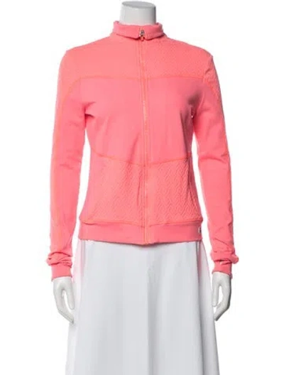 Pre-owned Trina Turk Nylon Biker Jacket In Pink