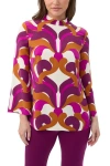 Trina Turk Nyssa High Neck Pritnted Top In Multi