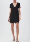 Trina Turk Obelle Shimmer-trim Mini Dress In Black