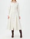 Trina Turk Omari Striped Lace-up Midi Shirtdress In Multi