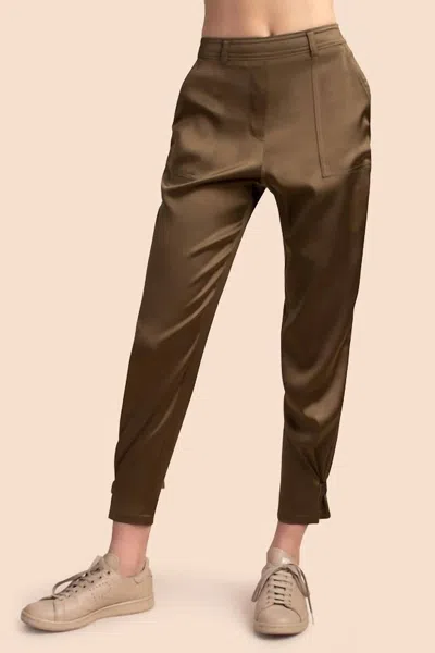 Trina Turk Opportune Pant In Cypress In Brown