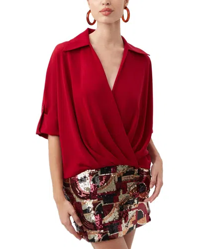 Trina Turk Otto Top In Roselle Red