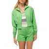 Trina Turk Outrun Jacket In Grass Court Green