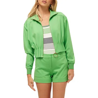 Trina Turk Outrun Jacket In Grass Court Green