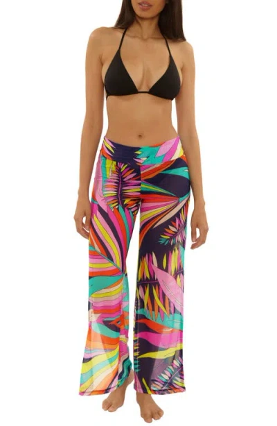 Trina Turk Paralia Mesh Cover-up Pants In Multi