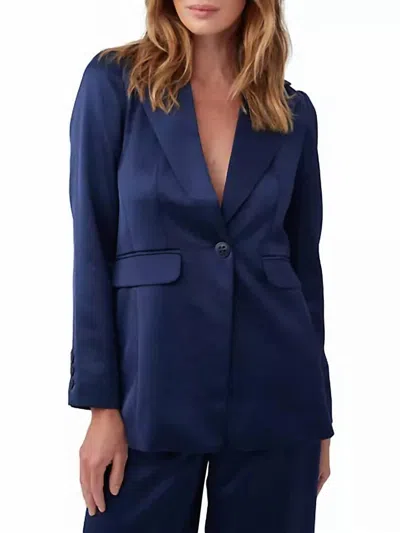 Trina Turk Park Avenue Jacket In Navy In Blue