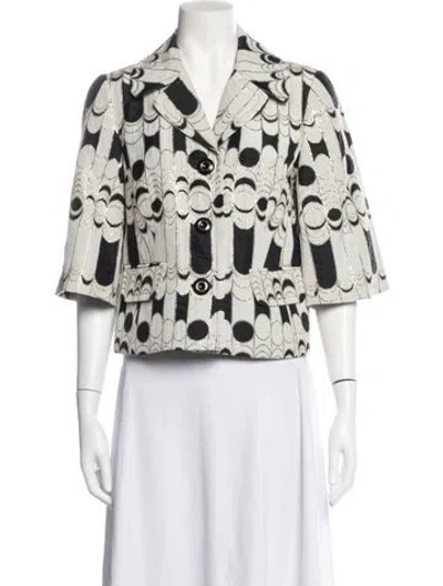 Pre-owned Trina Turk Patterned Blazer In Multicolor