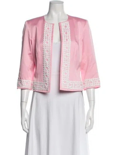 Pre-owned Trina Turk Patterned Jacket In Pink