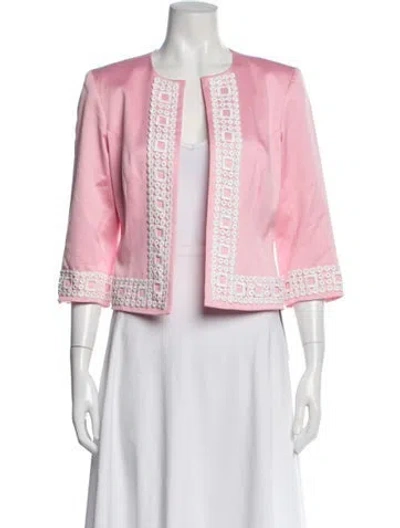 Pre-owned Trina Turk Patterned Jacket In Pink